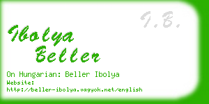 ibolya beller business card